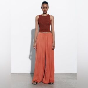 Zara flowy wide leg pants